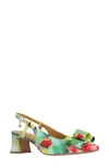 J. Reneé Greer Slingback Pump In Green/pink/black