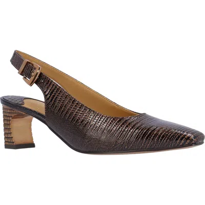 J. Reneé Hadyn Lizard Embossed Slingback Pump