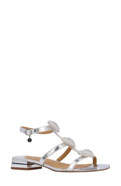 J. Reneé Heartly Ankle Strap Sandal In Silver