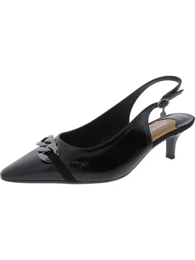 J. Reneé Kallan Womens Comfort Insole Patent Kitten Heels In Black
