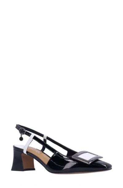 J. Reneé Kellen Slingback Pump In Black/white