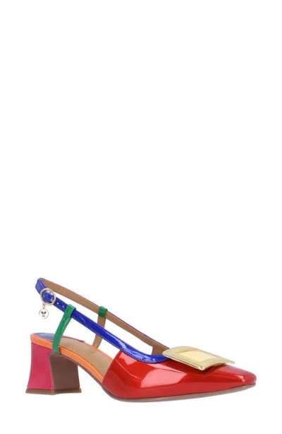 J. Reneé Kellen Slingback Pump In Red/blue/green