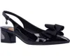 J. Reneé Kimma Pump Women's Us 11 Black Pointed Toe Slingback Block Heel Khd233 In Black