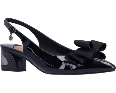 J. Reneé Kimma Pump Women's Us 11 Black Pointed Toe Slingback Block Heel Khd233