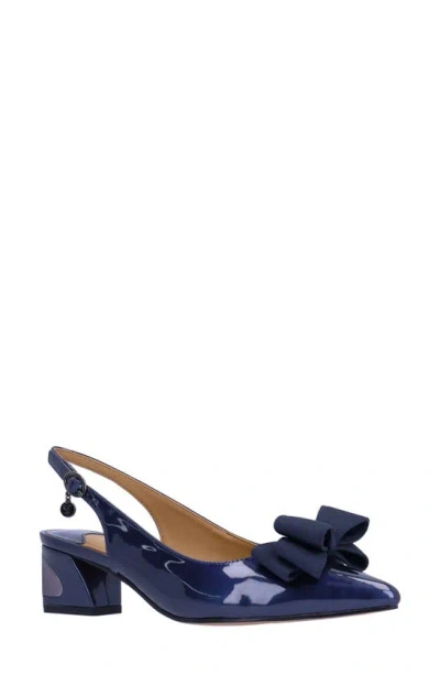 J. Reneé Kimma Slingback Pointed Toe Pump In Navy