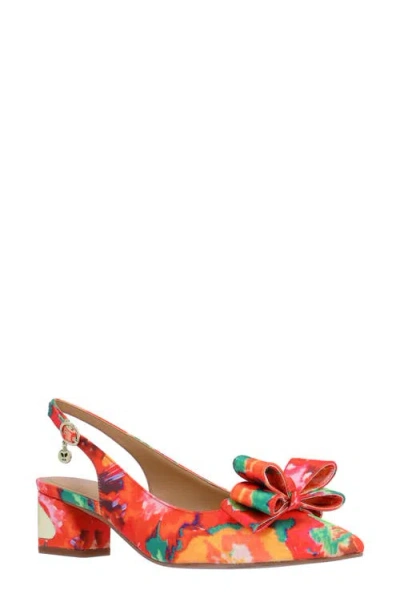 J. Reneé Kimma Slingback Pointed Toe Pump In Orange/red
