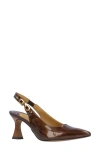 J. Reneé Krissa Slingback Pointed Toe Pump In Brown
