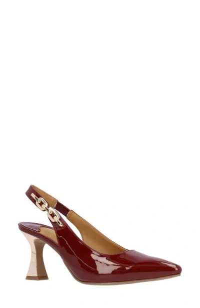 J. Reneé Krissa Slingback Pointed Toe Pump In Burgundy