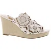 J. RENEÉ LASHAN WOMENS FAUX LEATHER LASER CUT WEDGE HEELS
