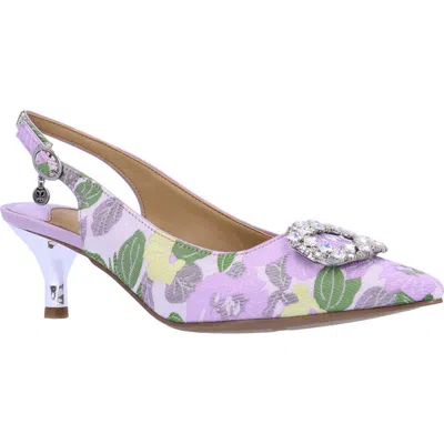 J. Reneé Lavern Slingback Pointed Toe Pump In Lilac/green/yellow