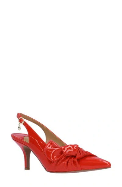 J. Reneé Lenore Pointed Toe Slingback Pump In Red