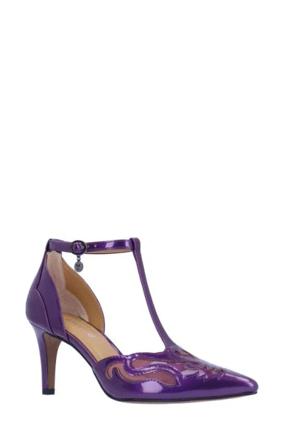 J. Reneé Lisha Rhinestone Pointed Toe Pump In Purple