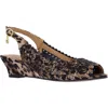J. Reneé Malorie Slingback Wedge Sandal In Brown/black