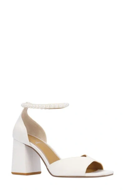 J. Reneé Nerida Ankle Strap Sandal In White