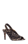 J. Reneé Odila Pump Womens 7 Brown Leopard Print Rhinestone Stiletto Heel Khd202 In Brown/black