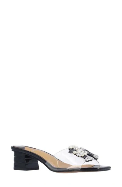 J. Reneé Pewdle Slide Sandal In Clear/black