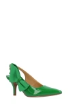 J. Reneé Rowin Slingback Pointed Toe Pump In Green