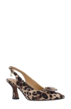 J. Reneé Saskia Slingback Square Toe Pump In Brown/black