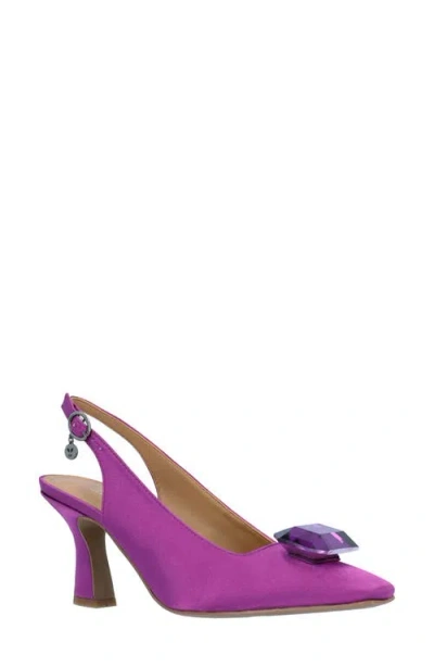 J. Reneé Saskia Slingback Square Toe Pump In Purple