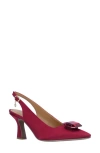 J. Reneé Saskia Slingback Square Toe Pump In Red