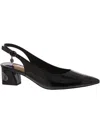 J. Reneé Shayan Womens Patent Block Heel Slingback Heels In Black