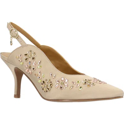 J. Reneé Solara Pointed Toe Slingback Pump In Beige