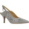 J. Reneé Solara Pointed Toe Slingback Pump In Gray