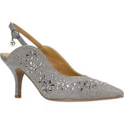 J. Reneé Solara Pointed Toe Slingback Pump In Gray