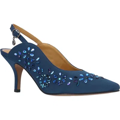 J. Reneé Solara Pointed Toe Slingback Pump In Navy