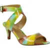 J. Reneé Soncino Strappy Sandal In Bright Multi Print Leather