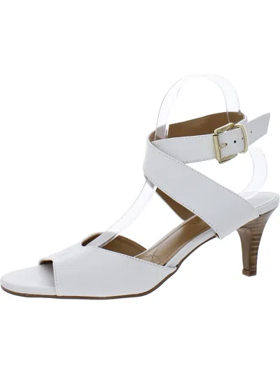 J. Reneé Soncino Womens Lace Strappy Heel Sandals In White