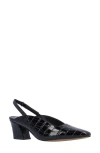 J. Reneé Stasia Croc Embossed Slingback Pump In Black