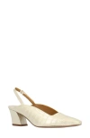 J. Reneé Stasia Croc Embossed Slingback Pump In Neutral