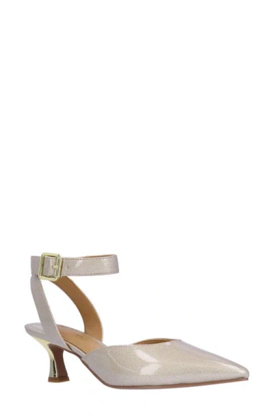 J. Reneé Tamsin Ankle Strap Pointed Toe Pump In Neutral