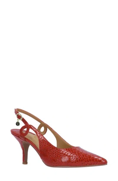 J. Reneé Tindra Pointed Toe Slingback Pump In Red