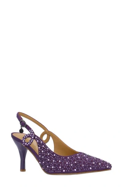 J. Reneé Viviene Slingback Pointed Toe Pump In Purple