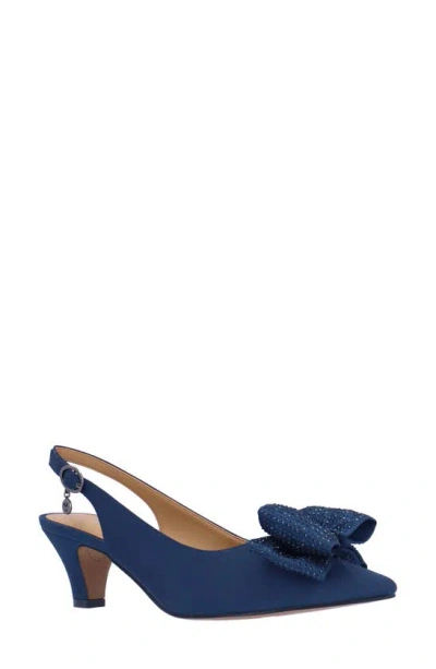 J. Reneé Weslee Slingback Pointed Toe Pump In Navy