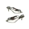 J. Reneé Women's Classic Leather Pump Heel In Taupe Metallic Nappa Leather In Multi