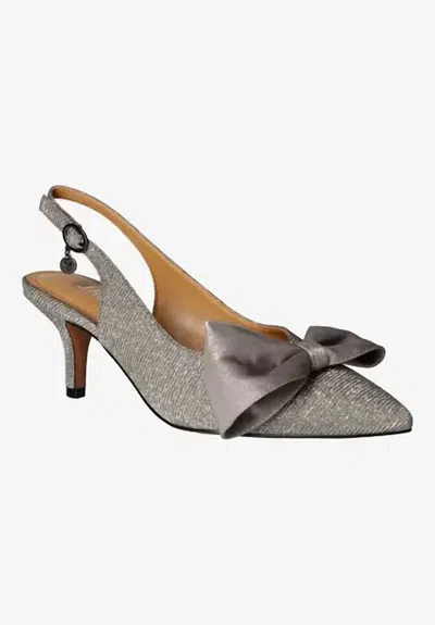 J. Reneé Women's Devika Sling Back Pumps In Pewter Dance Glitter In Multi