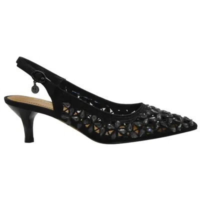J. Reneé Women's Diyara Pump In Black Satin/rhinestones