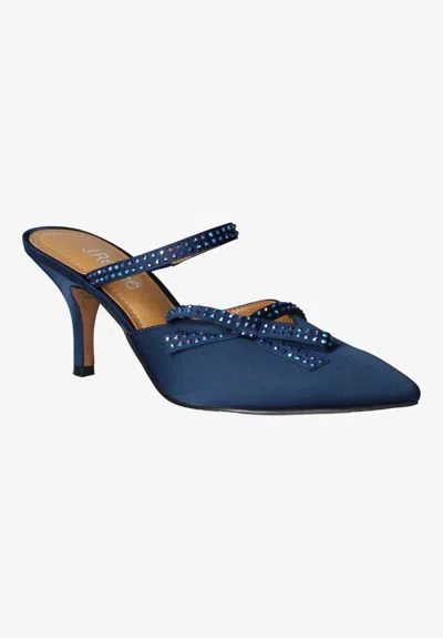 J. Reneé Women's Estelia Satin Mule Heels In Navy In Blue