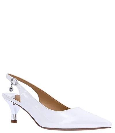 J. RENEÉ WOMEN'S FERRYANNE SLINGBACK PUMP IN WHITE PATENT