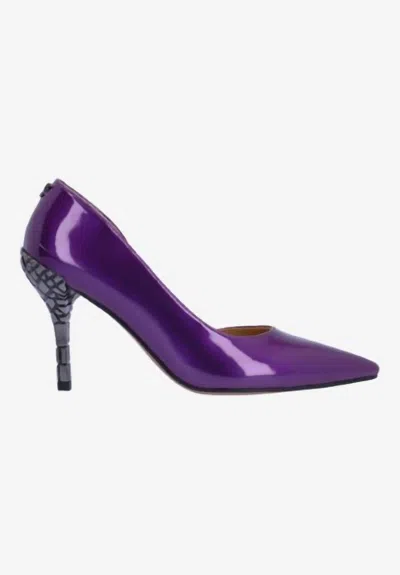 J. Reneé Women's Jeanine D'orsay Pumps In Purple Patent In Animal Print