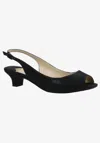 J. Reneé Aldene Womens Leather Kitten Open-toe Heels In Black