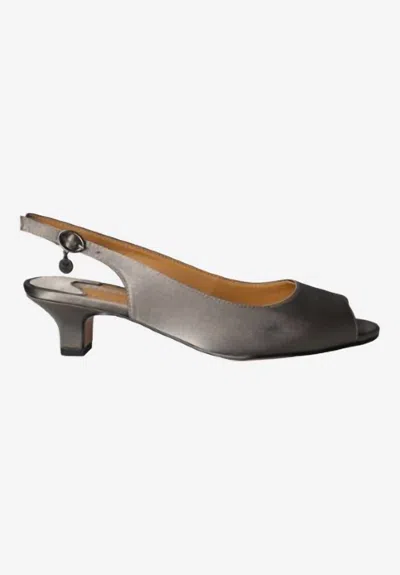 J. Reneé Women's Jenvey Sling Back Sandals In Dk Gray/taupe Satin In Multi