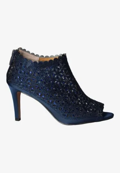 J. Reneé Women's Radita Shooties In Navy Satin/rhinestones In Blue