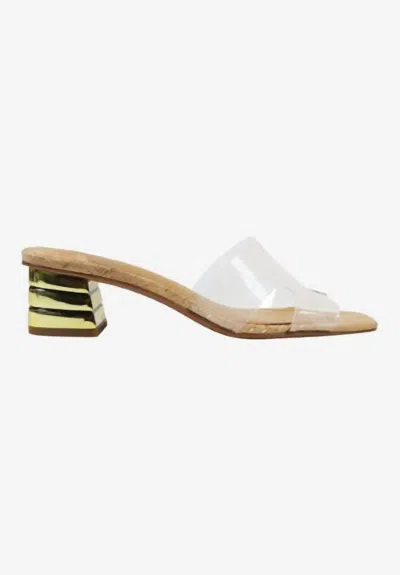 J. Reneé Women's Rafaela Vinyl Slides In Clear/natural/gold Cork In Multi