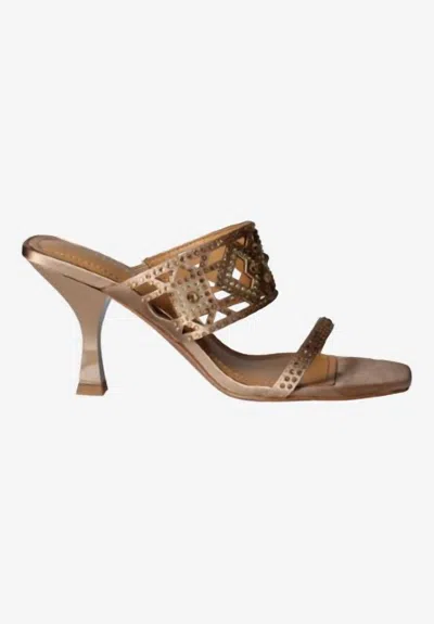 J. Reneé Women's Vardana Slip On Sandals In Beige Multi Satin In Brown