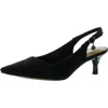 J. Reneé Ferryanne Pump Womens 10 Black Rhinestone Pointed Toe Slingback Zpo3655 In Black