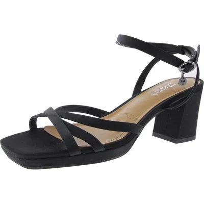J. Reneé Womens Block Heel Man Made Strappy Sandals In Black